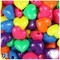 BeadTin Neon Bright Mix 18mm Heart Plastic Pony Beads (24pcs)